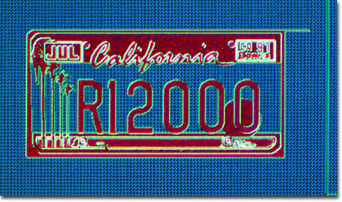 R12000 California License Plate