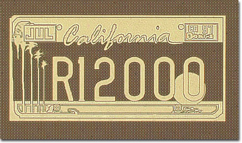 R12000 California License Plate (Brightfield)