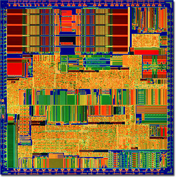 6x86 Microprocessor Die Polysilicon Layer