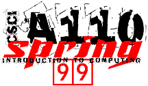 CSCI A110 Spring 98 Intro to Computing